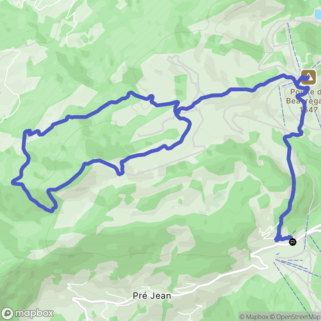 Manigod : carte du parcours de randonnée - France