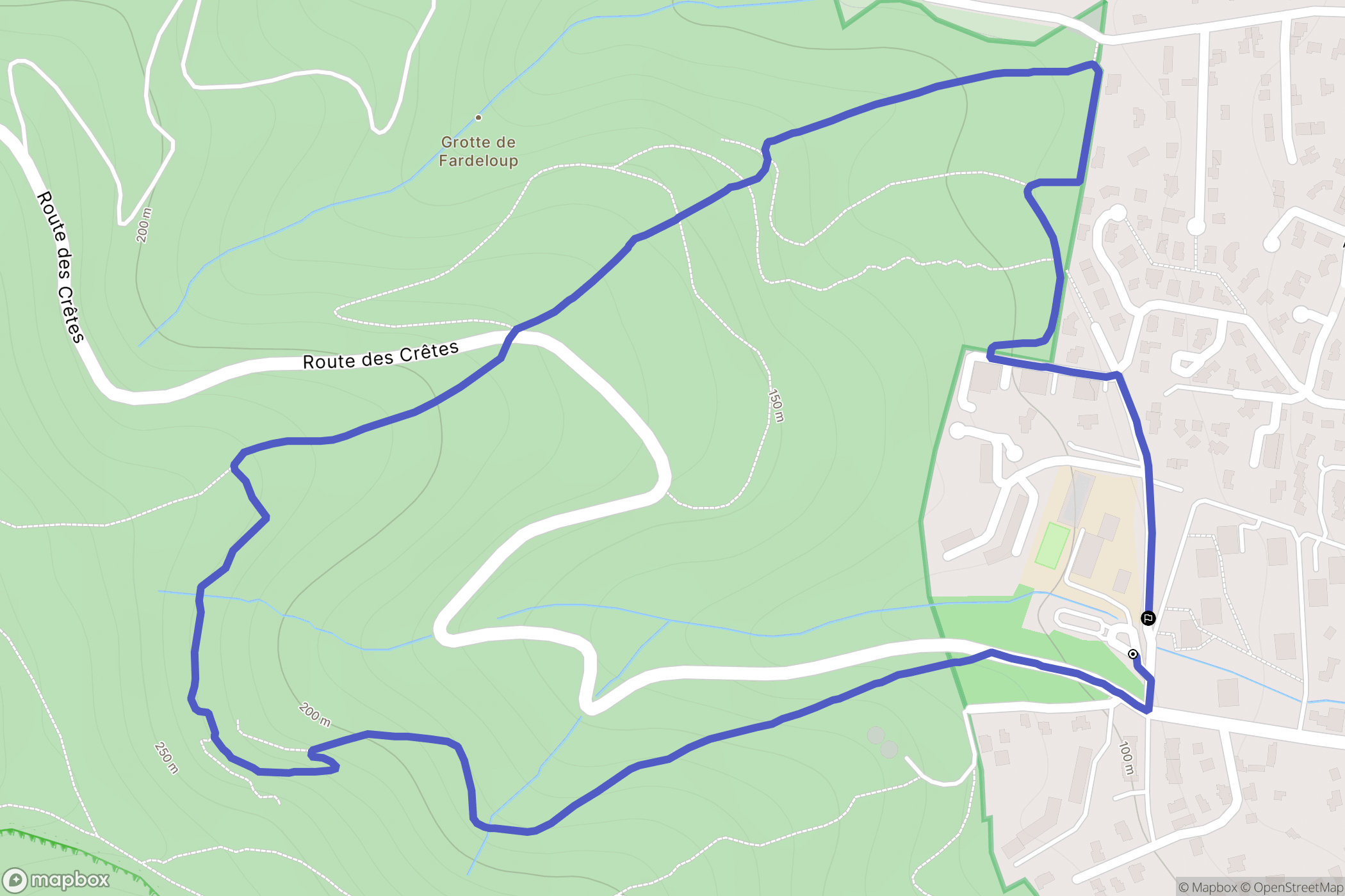 La Ciotat : carte du parcours de randonnée - France