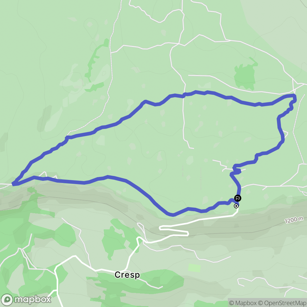 Caussols : carte du parcours de randonnée - France
