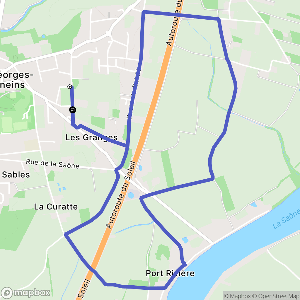Saint-Georges-de-Reneins : carte du parcours de randonnée - France