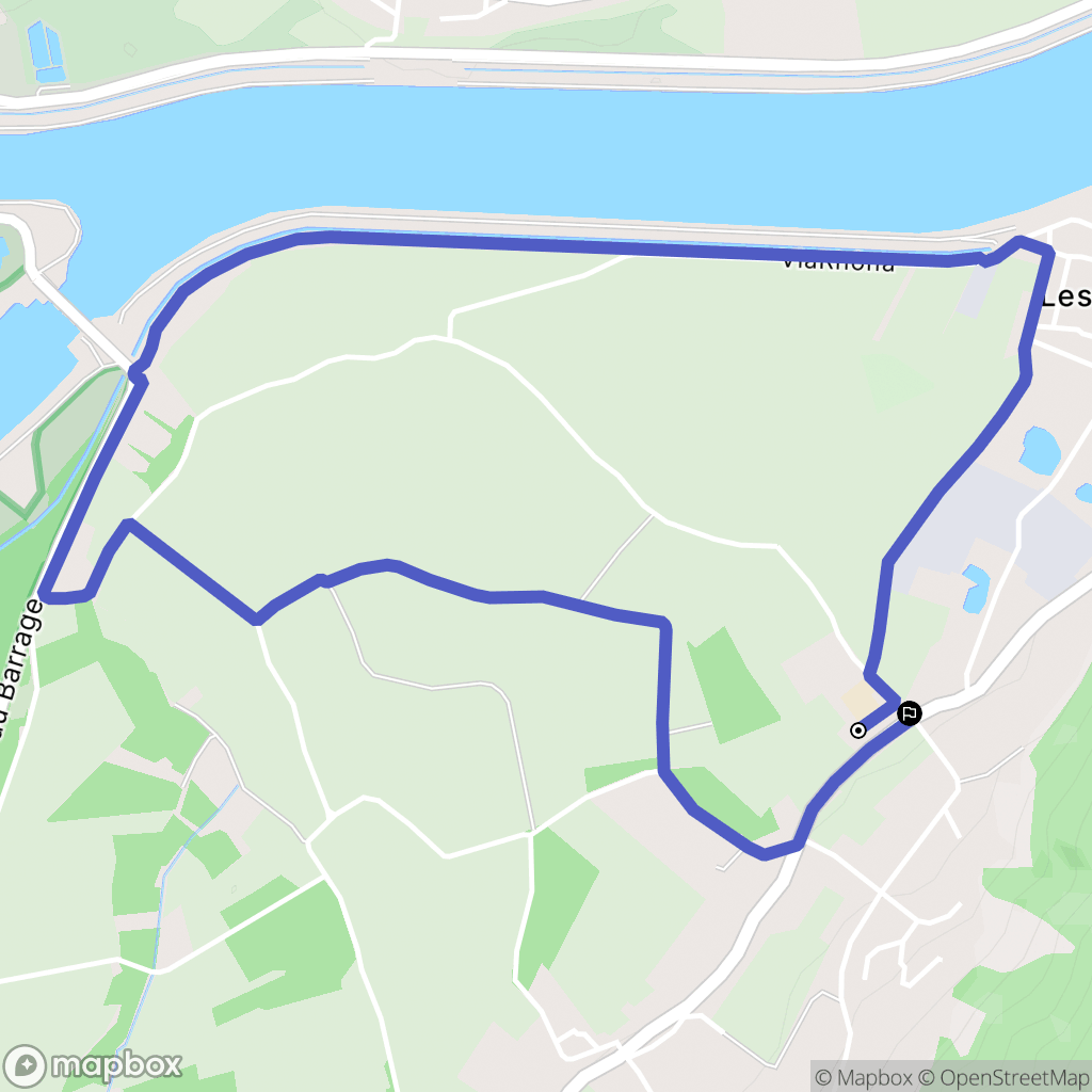 Champagneux : carte du parcours de randonnée - France