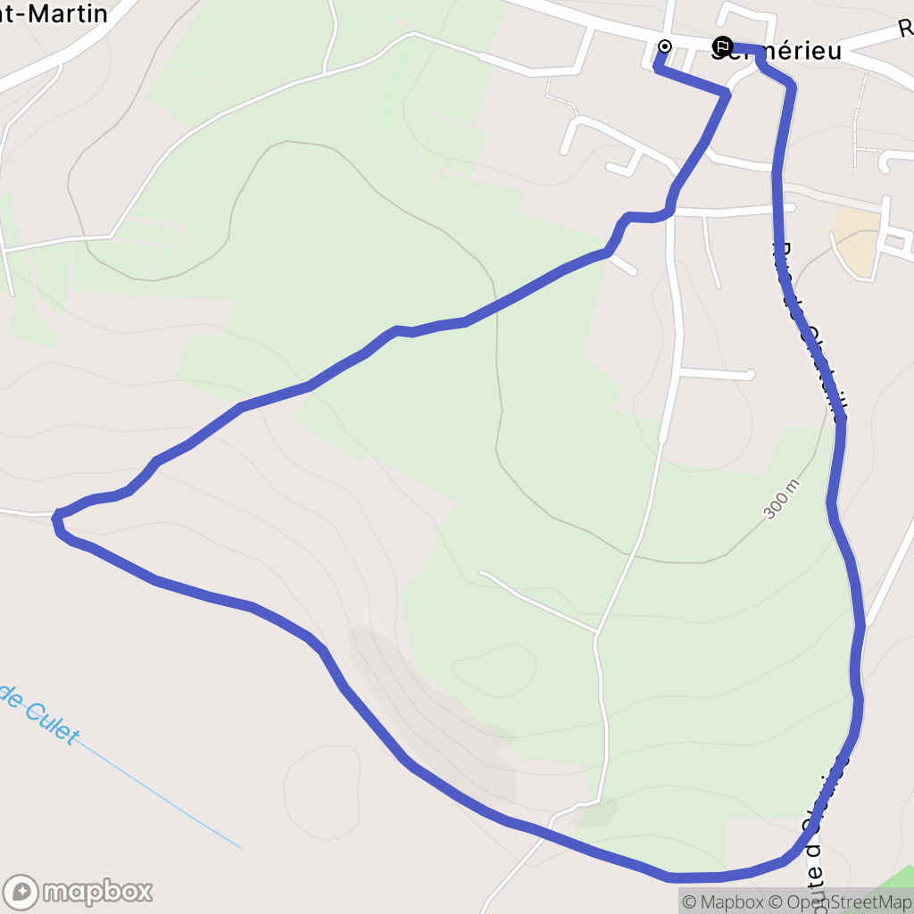 Sermérieu : carte du parcours de randonnée - France