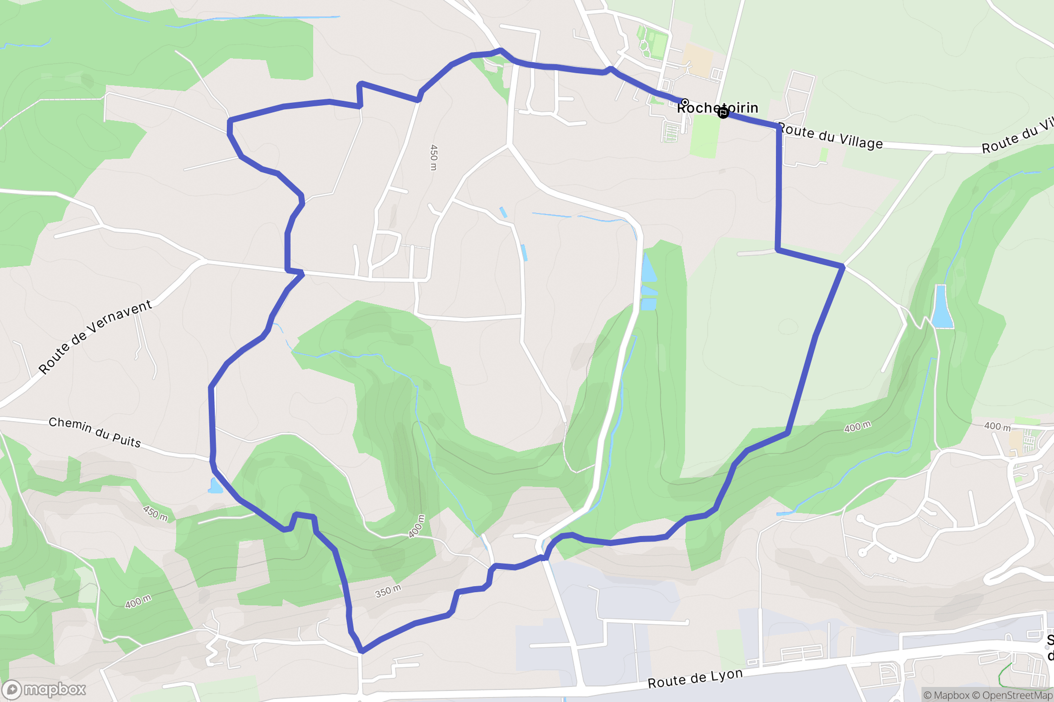 Rochetoirin : carte du parcours de randonnée - France