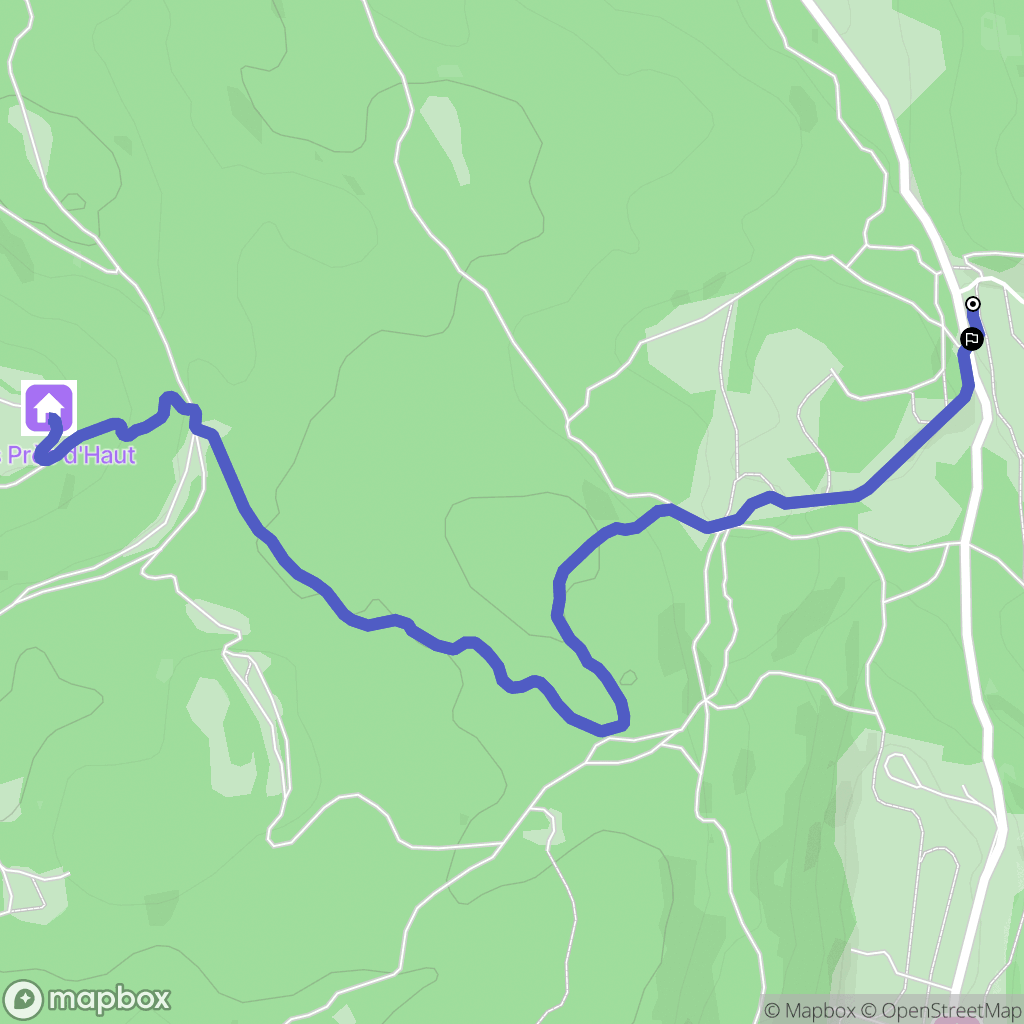 Châtelblanc : carte du parcours de randonnée - France