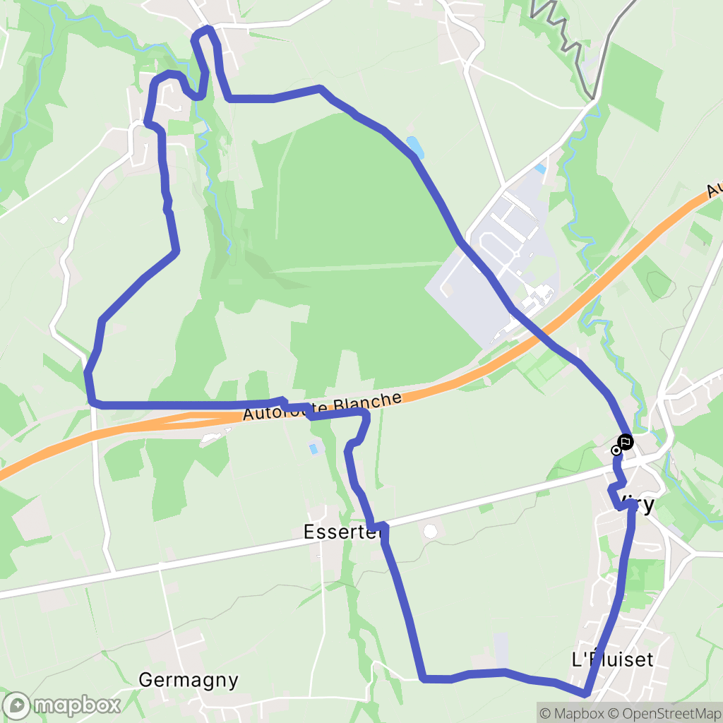 Viry : carte du parcours de randonnée - France