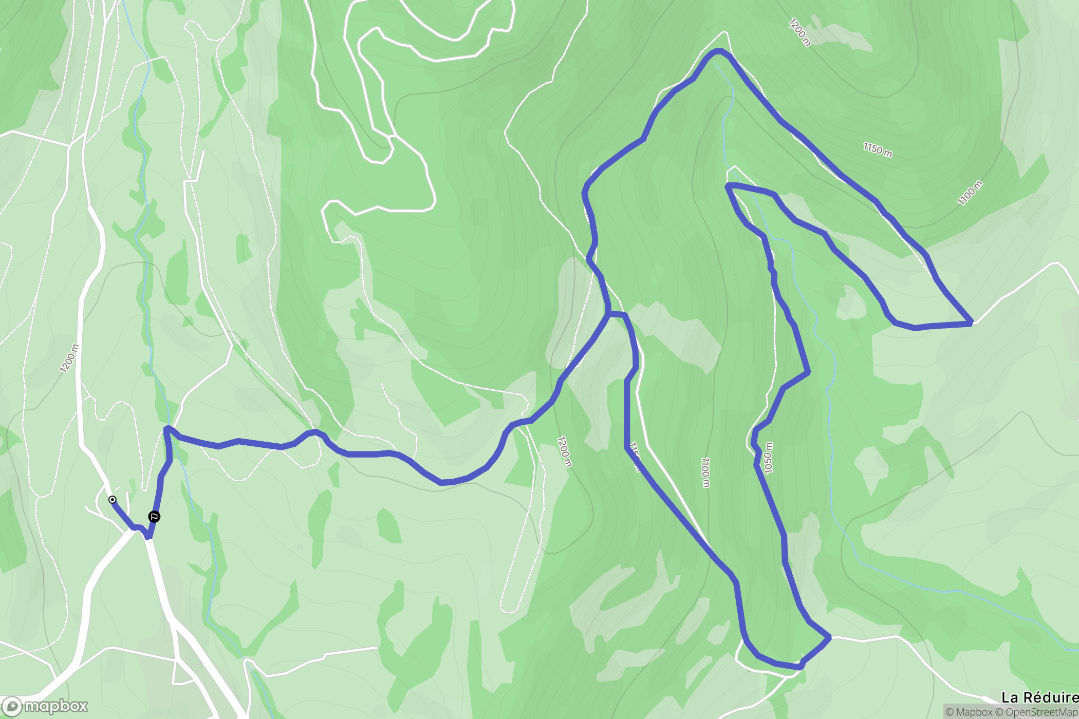 Le Désert d'Entremont, Entremont-le-Vieux : carte du parcours de randonnée - France