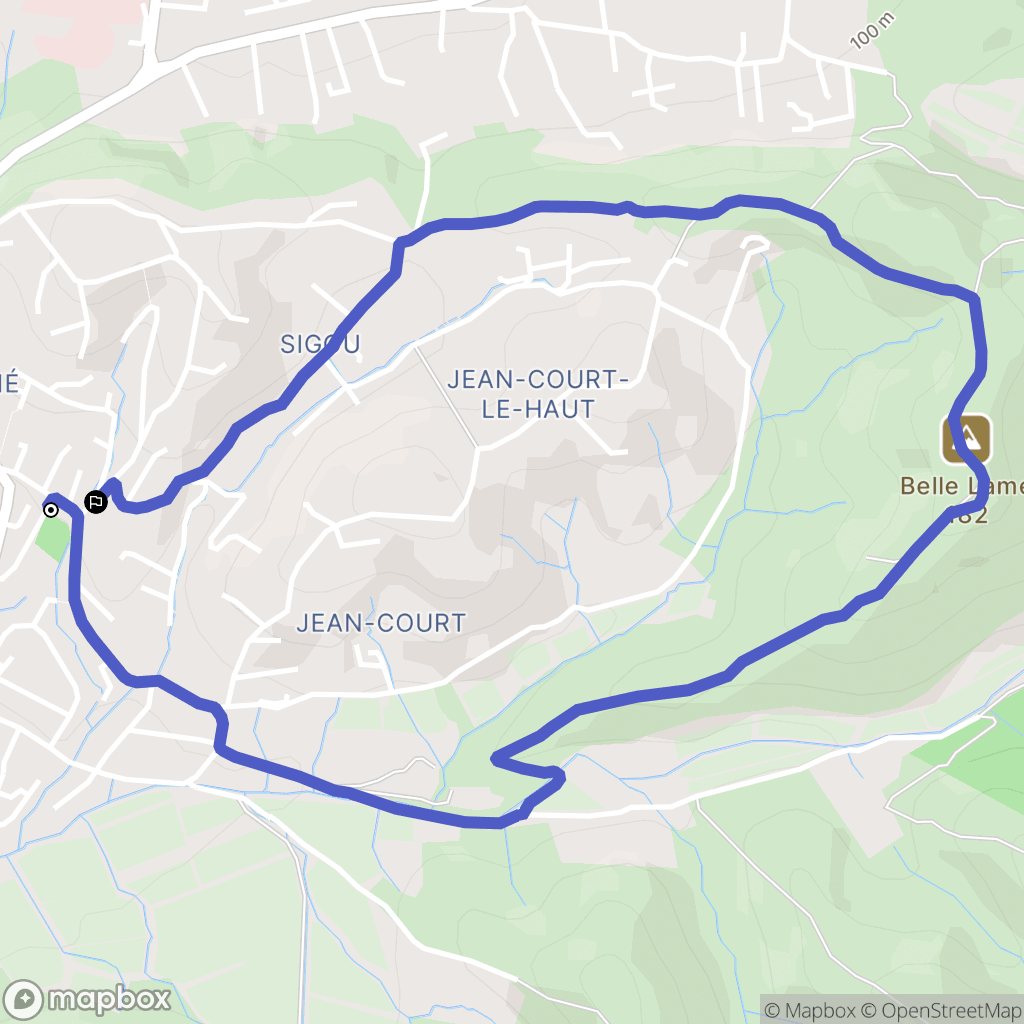Pierrefeu-du-Var : carte du parcours de randonnée - France