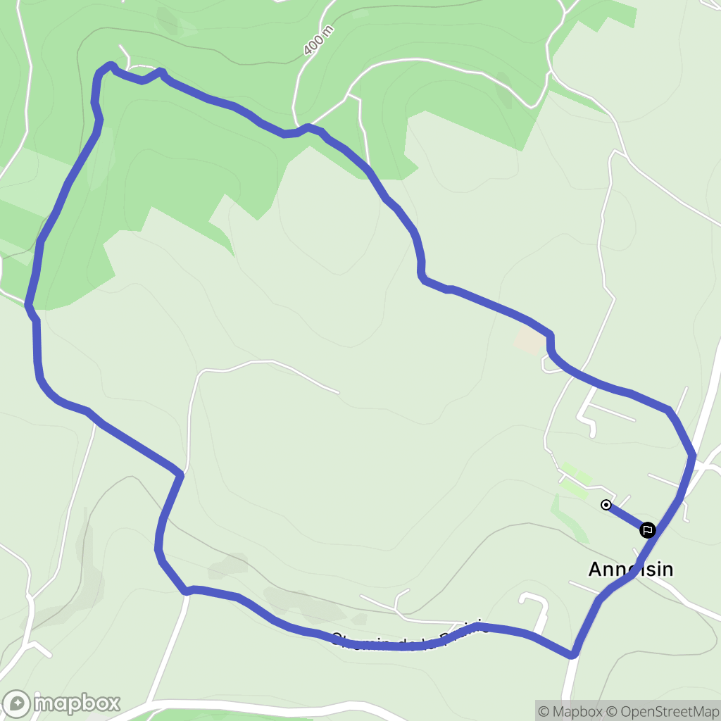 Annoisin-Chatelans : carte du parcours de randonnée - France