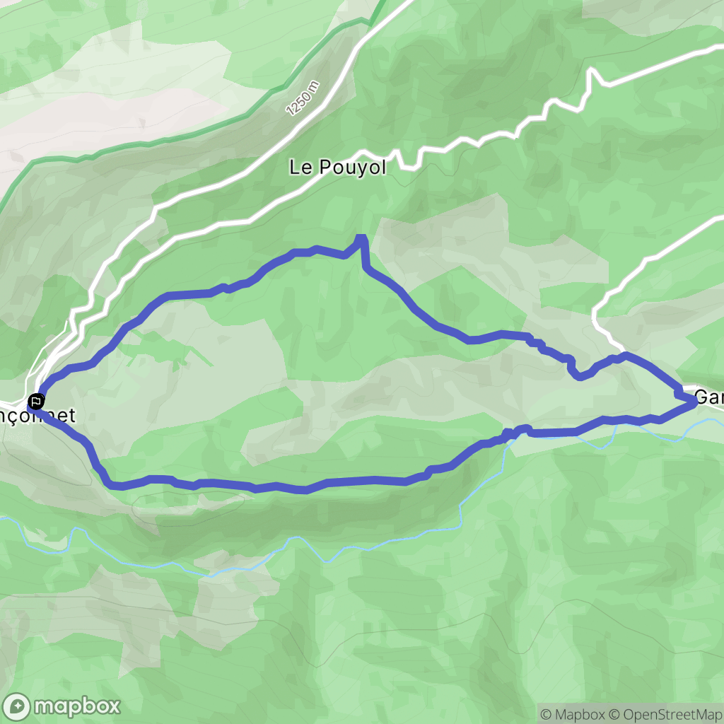 Briançonnet : carte du parcours de randonnée - France