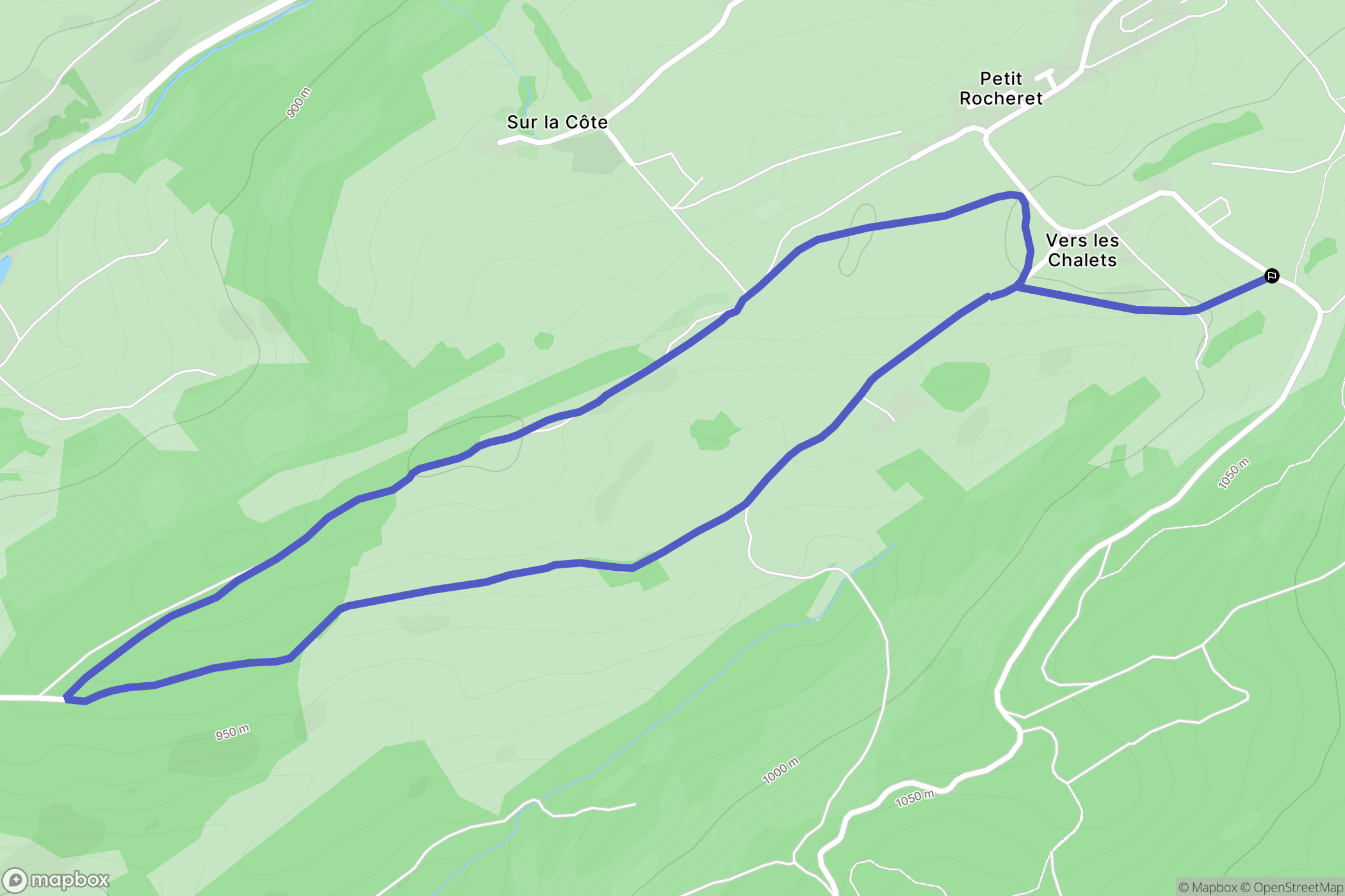 Foncine-le-Haut : carte du parcours de randonnée - France