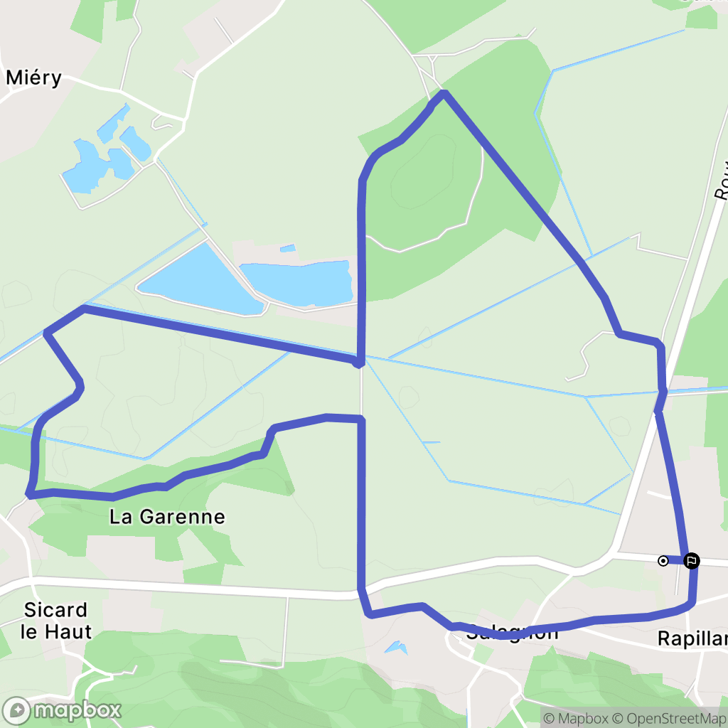 Salagnon : carte du parcours de randonnée - France