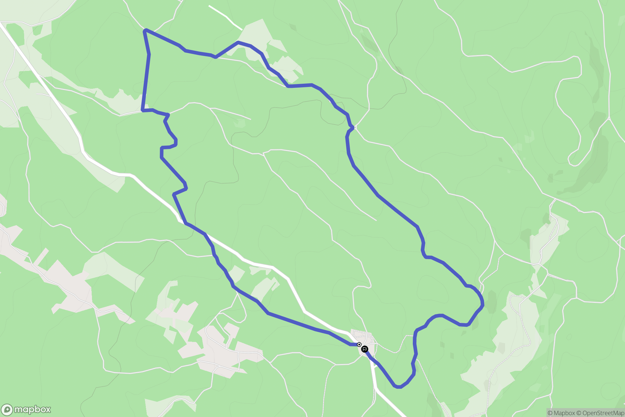 Mignovillard : carte du parcours de randonnée - France