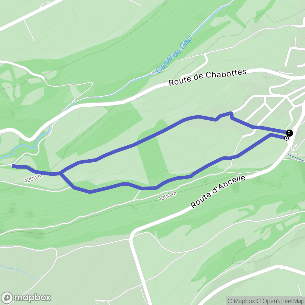Saint-Léger-les-Mélèzes : carte du parcours de randonnée - France