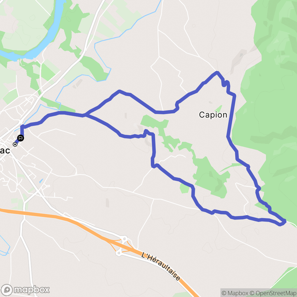 Gignac : carte du parcours de randonnée - France
