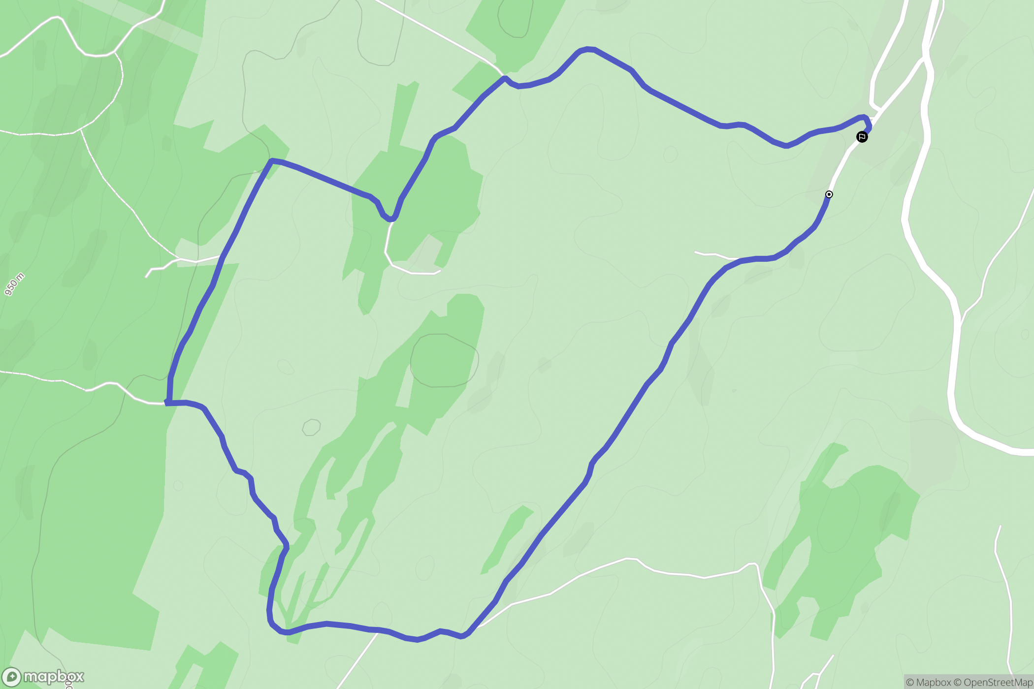 Saint-Pierre : carte du parcours de randonnée - France