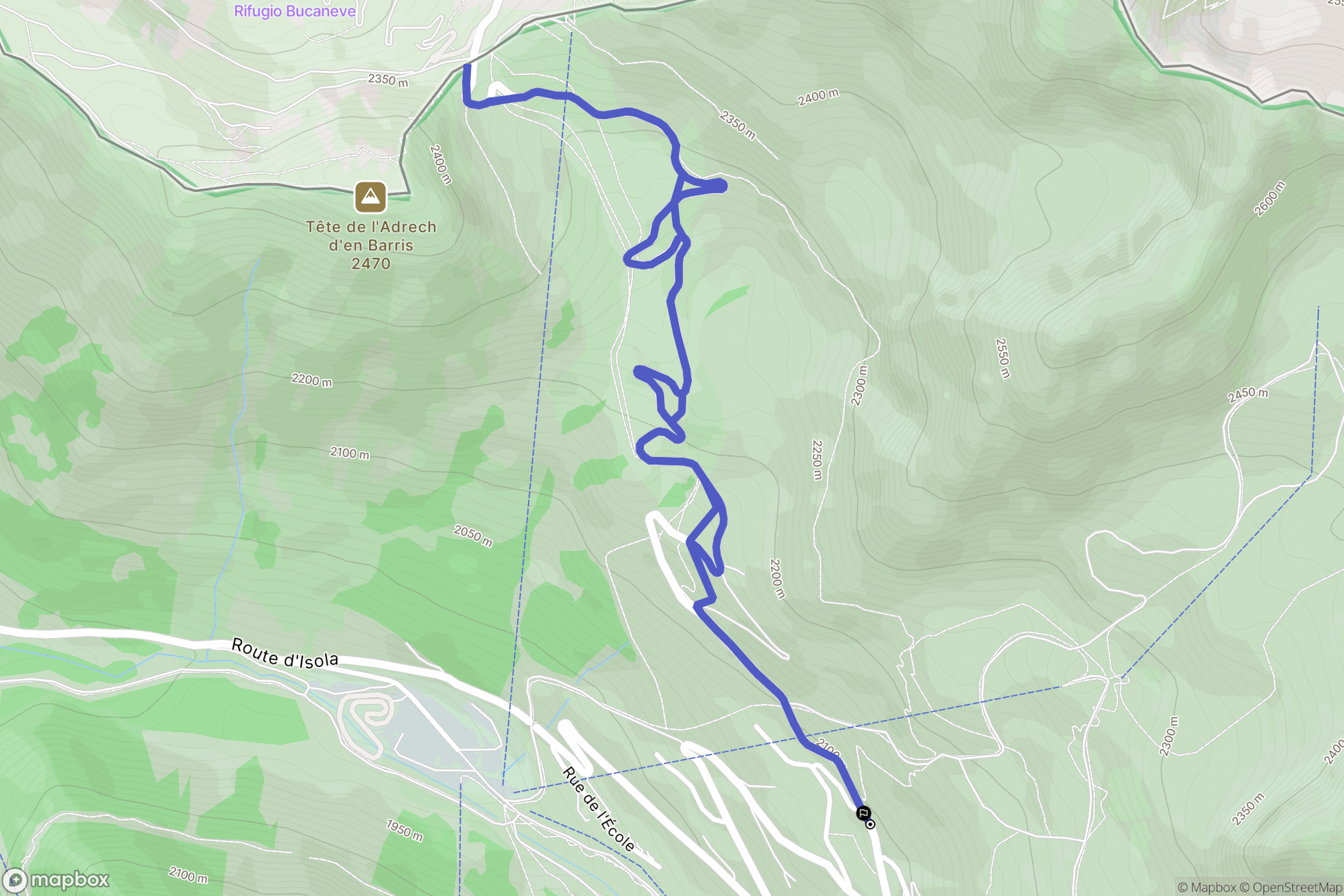 Isola 2000: routekaart voor buitenactiviteiten - France