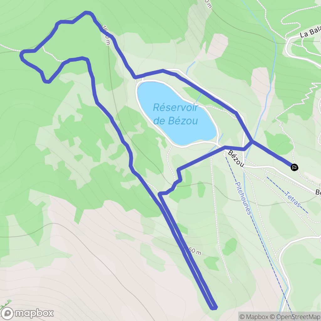 Eaux-Bonnes : carte du parcours de randonnée - France