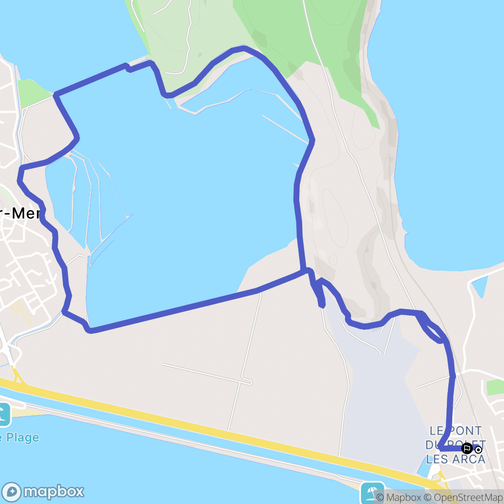 Fos sur Mer : carte du parcours de randonnée - France