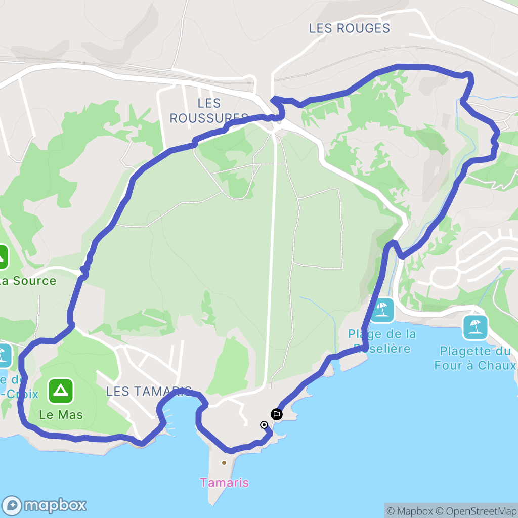 Sausset-les-Pins : carte du parcours de randonnée - France
