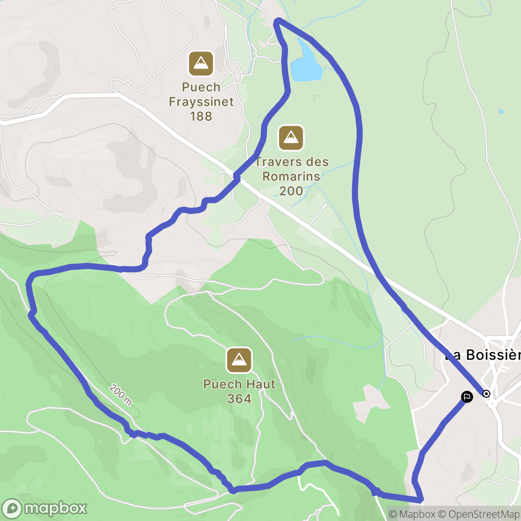 La Boissière : carte du parcours de randonnée - France