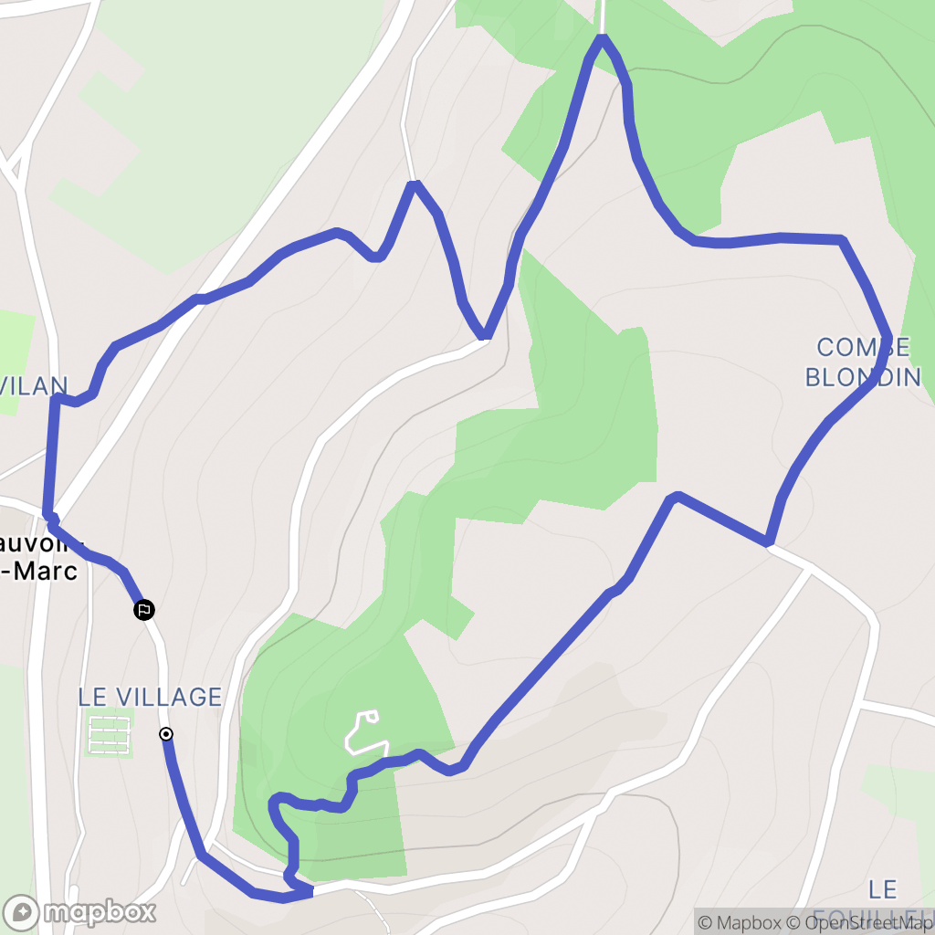 Beauvoir-de-Marc : carte du parcours de randonnée - France