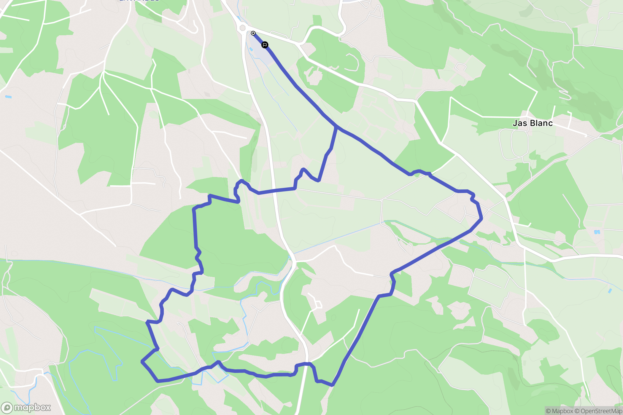 Rognes : carte du parcours de randonnée - France