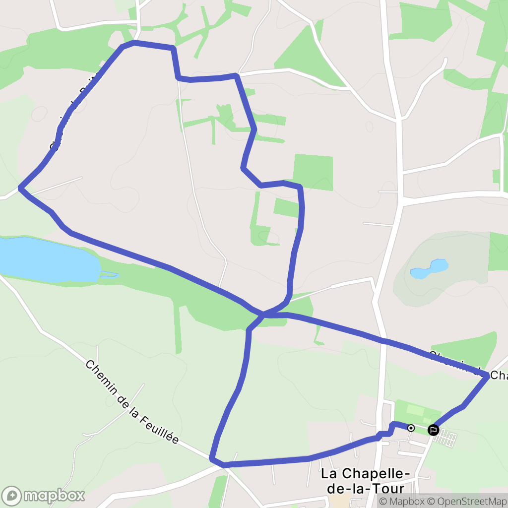 La Chapelle-de-la-Tour : carte du parcours de randonnée - France