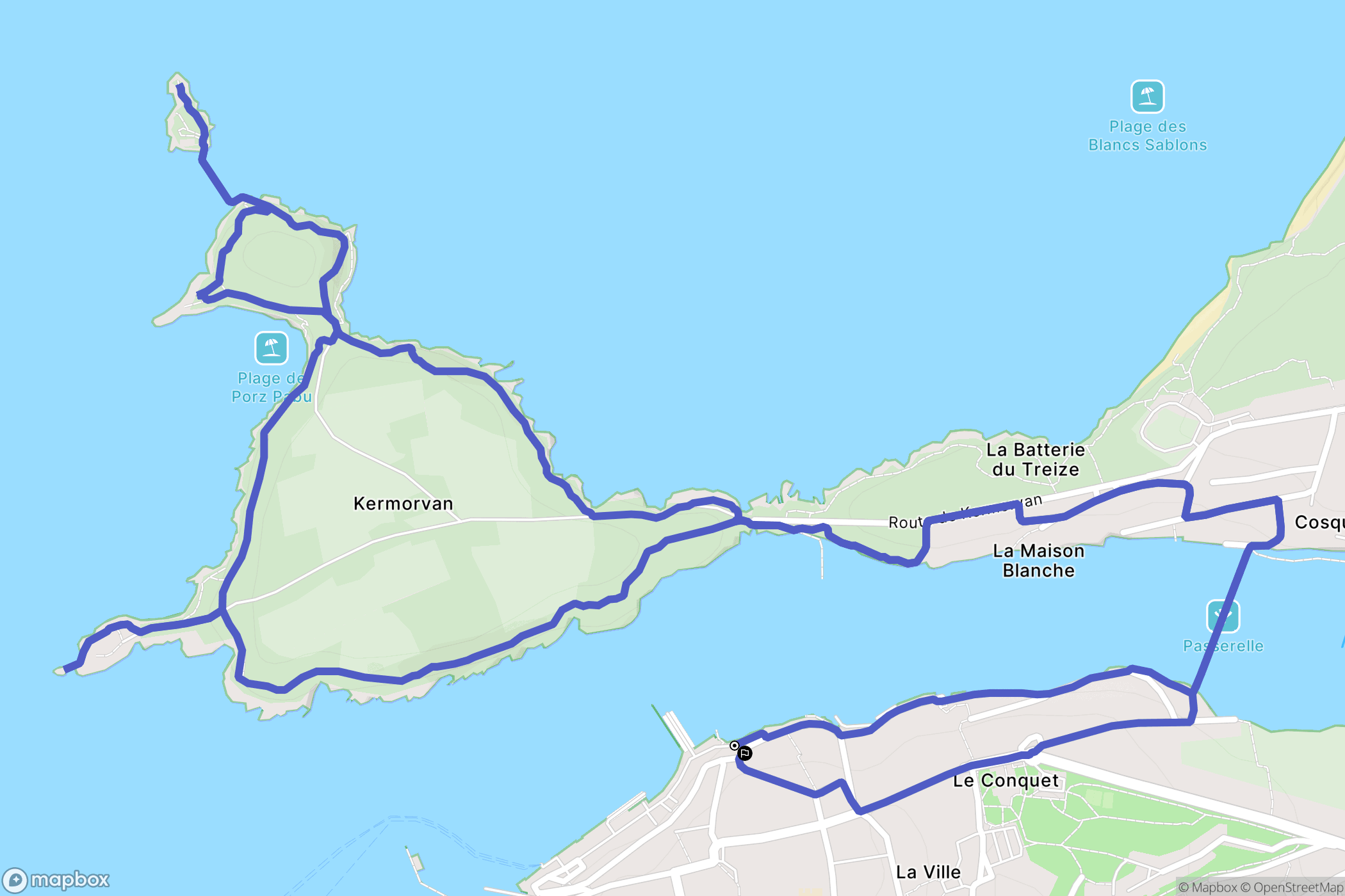 Le Conquet: routekaart voor buitenactiviteiten - France