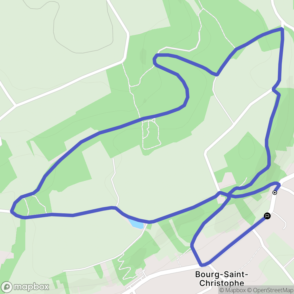 Bourg-Saint-Christophe : carte du parcours de randonnée - France