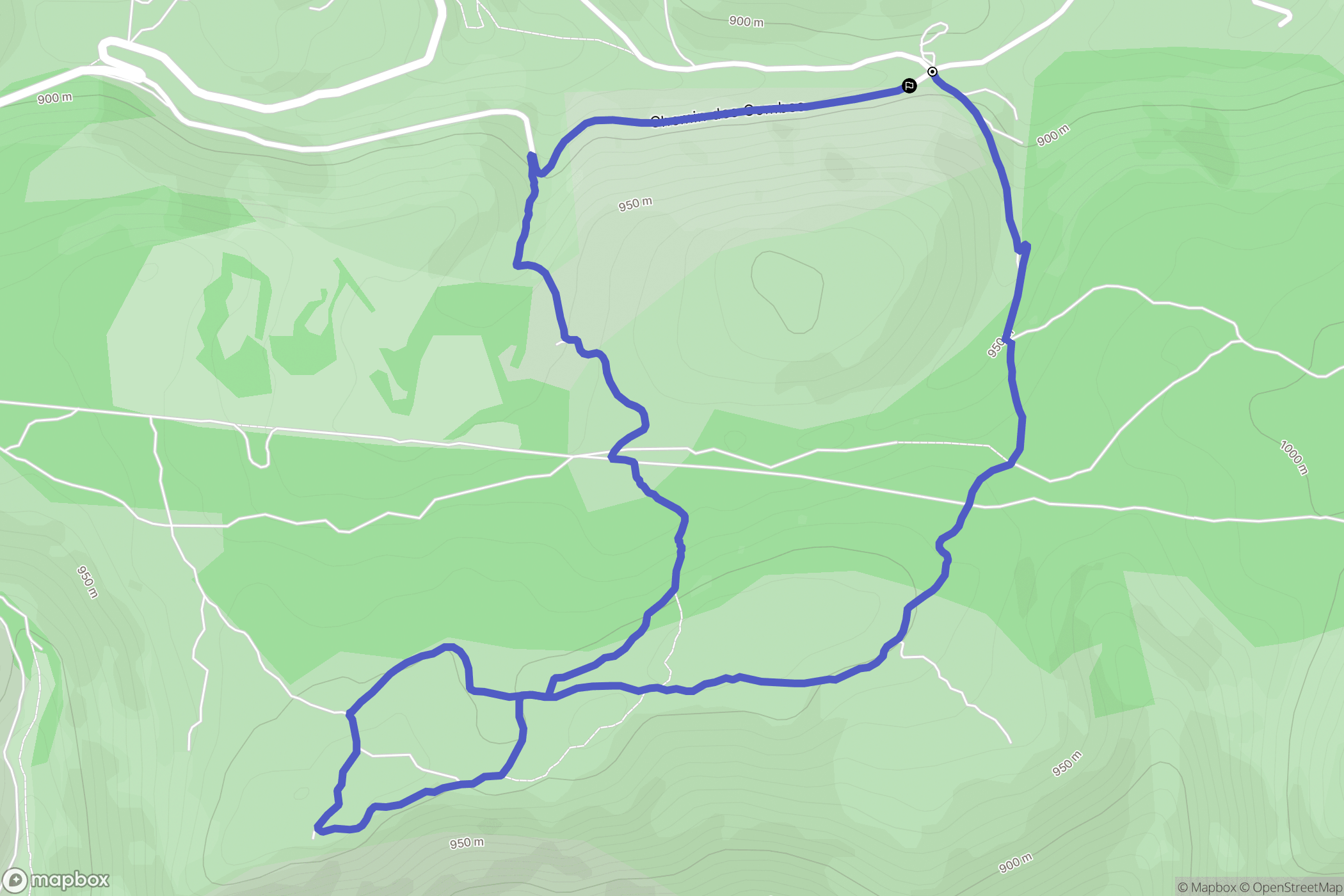 Bézaudun-les-Alpes : carte du parcours de randonnée - France