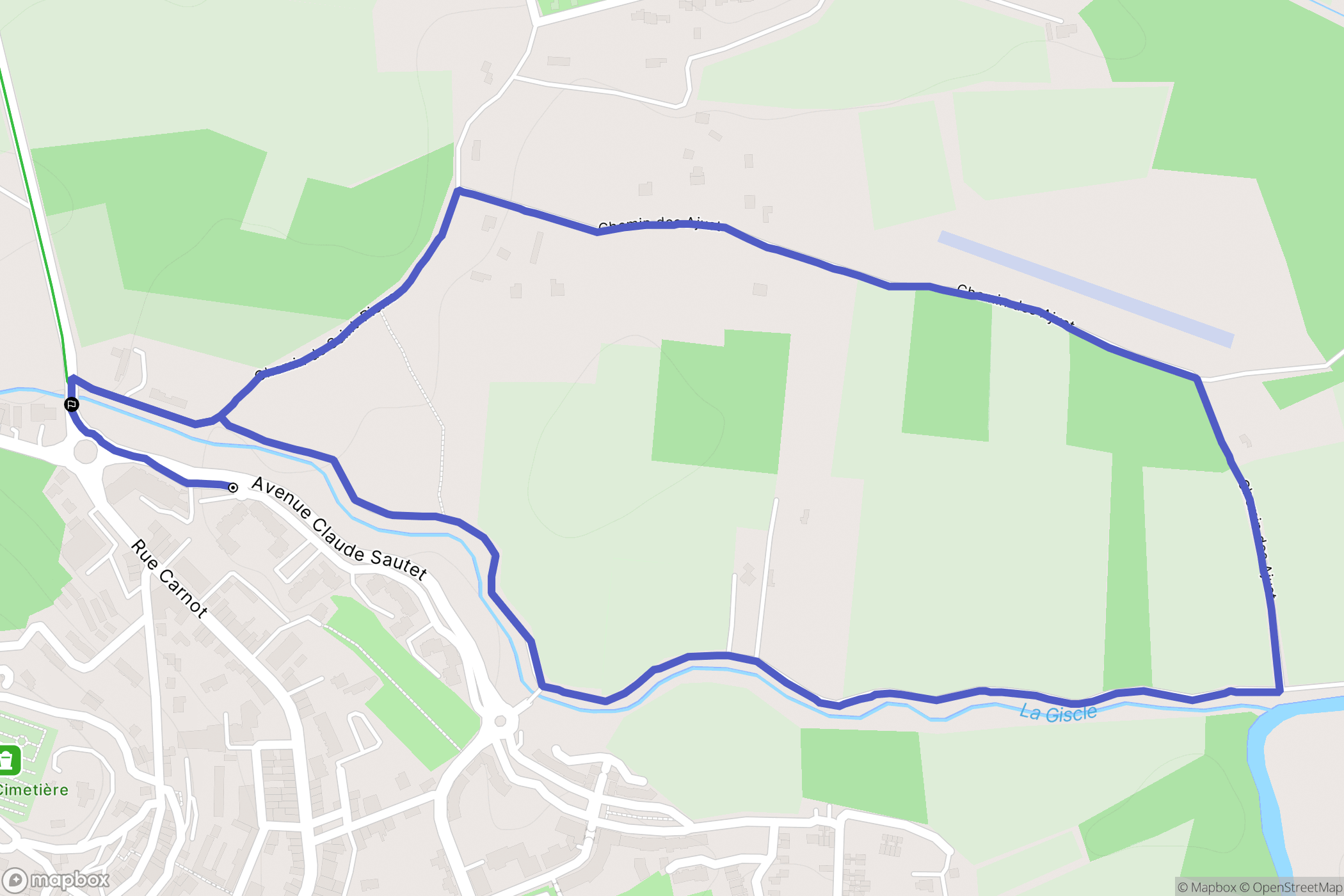 Cogolin : carte du parcours de randonnée - France