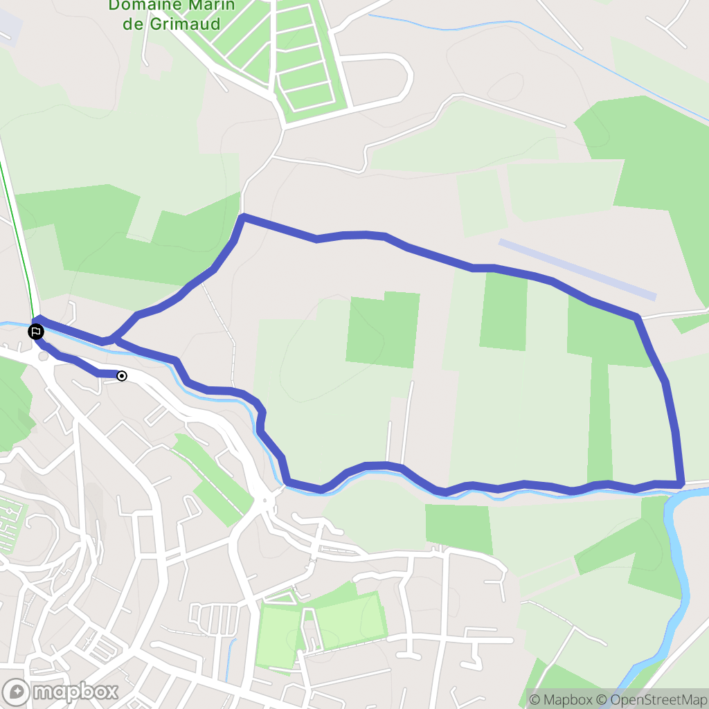 Cogolin : carte du parcours de randonnée - France