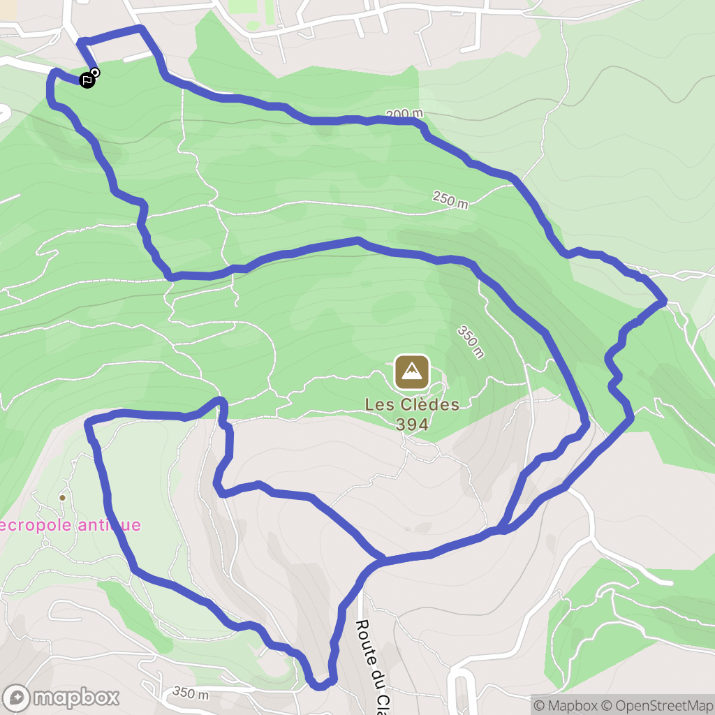 Alleins : carte du parcours de randonnée - France