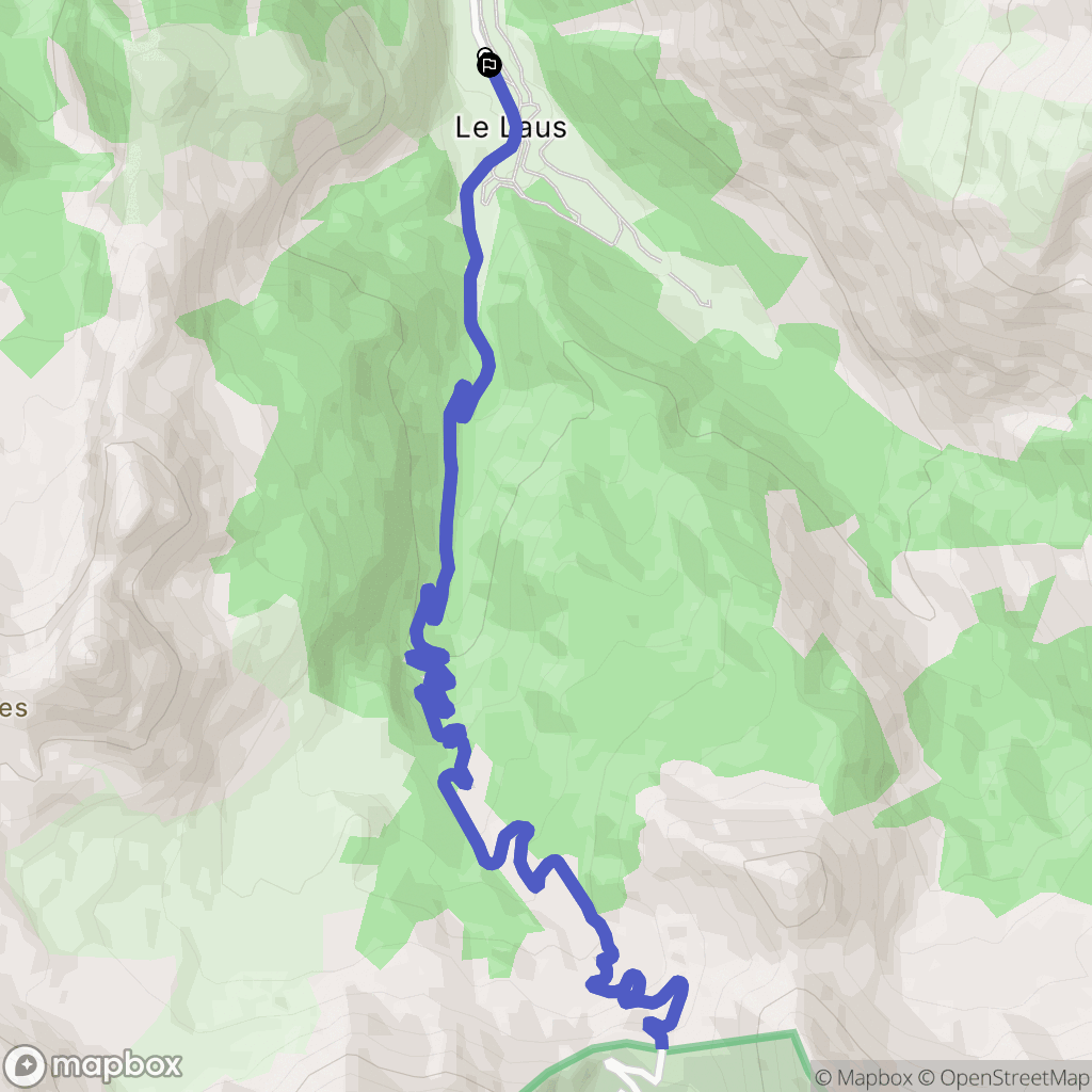 Cervières : carte du parcours de randonnée - France