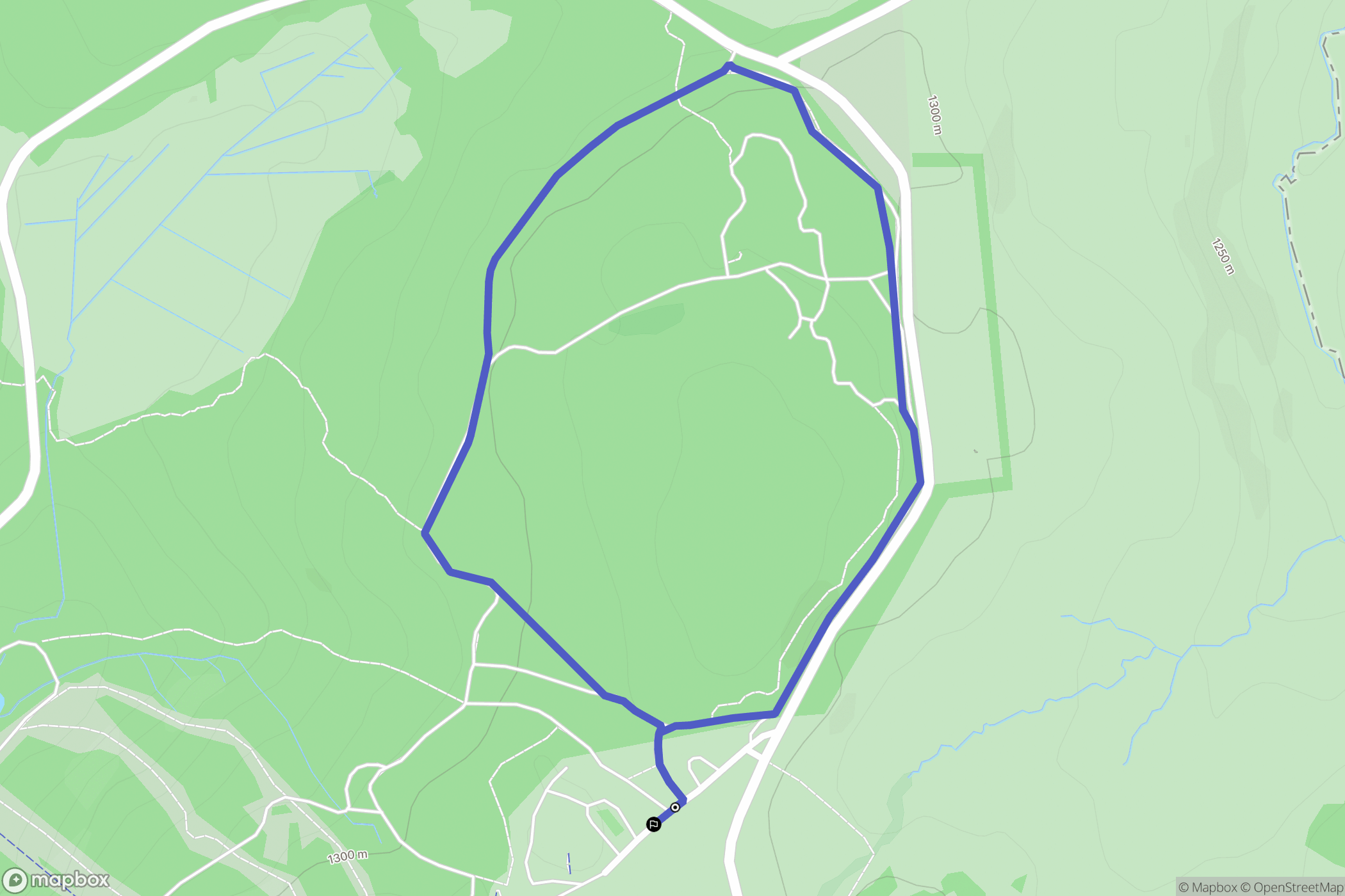 Laguiole : carte du parcours de randonnée - France