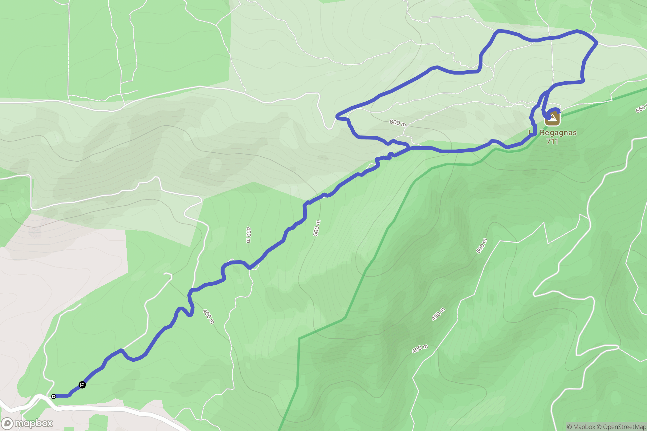 La Bouilladisse : carte du parcours de randonnée - France