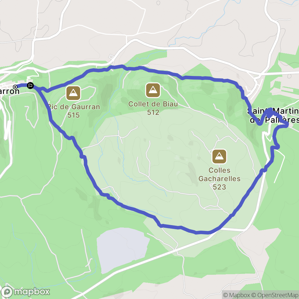 Esparron : carte du parcours de randonnée - France