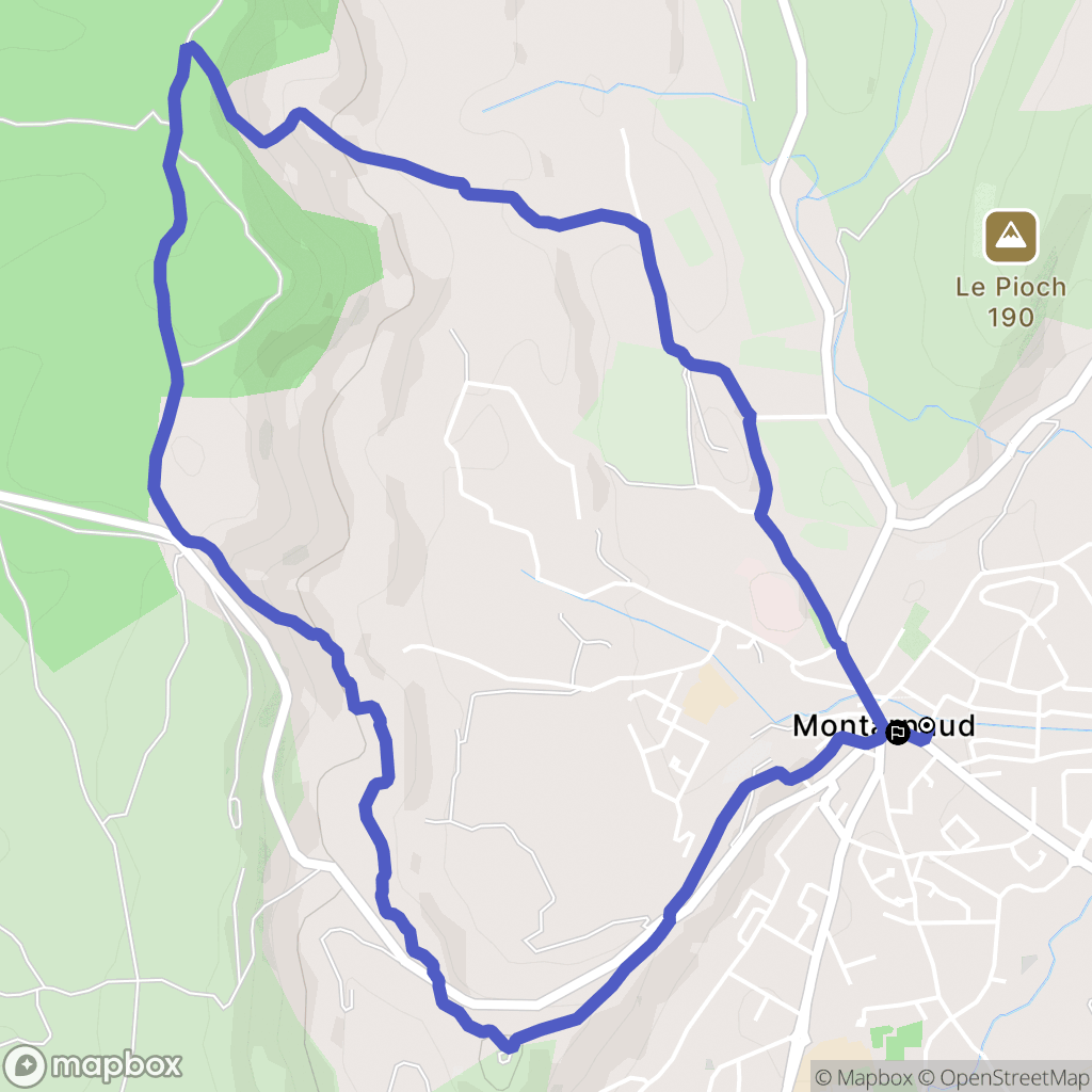 Montarnaud : carte du parcours de randonnée - France