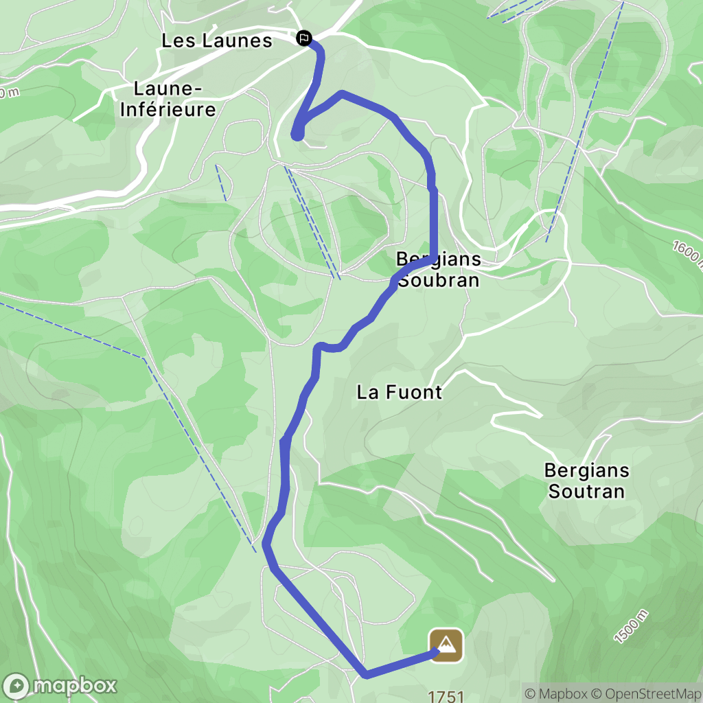 Beuil : carte du parcours de randonnée - France