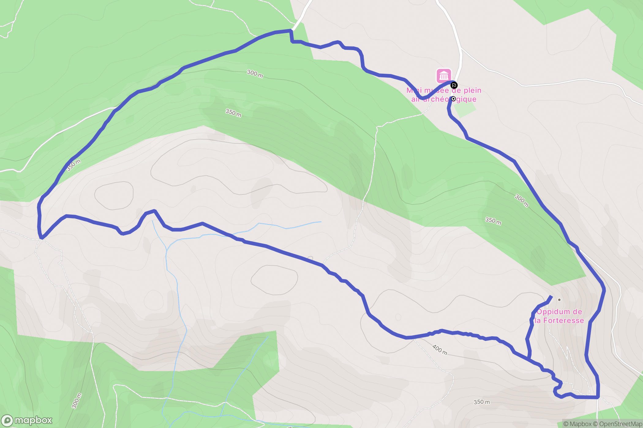 Bagnols-en-Forêt : carte du parcours de randonnée - France