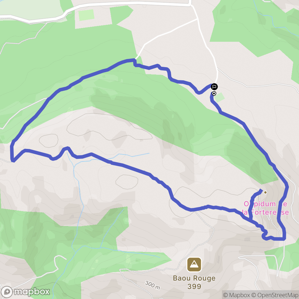 Bagnols-en-Forêt : carte du parcours de randonnée - France