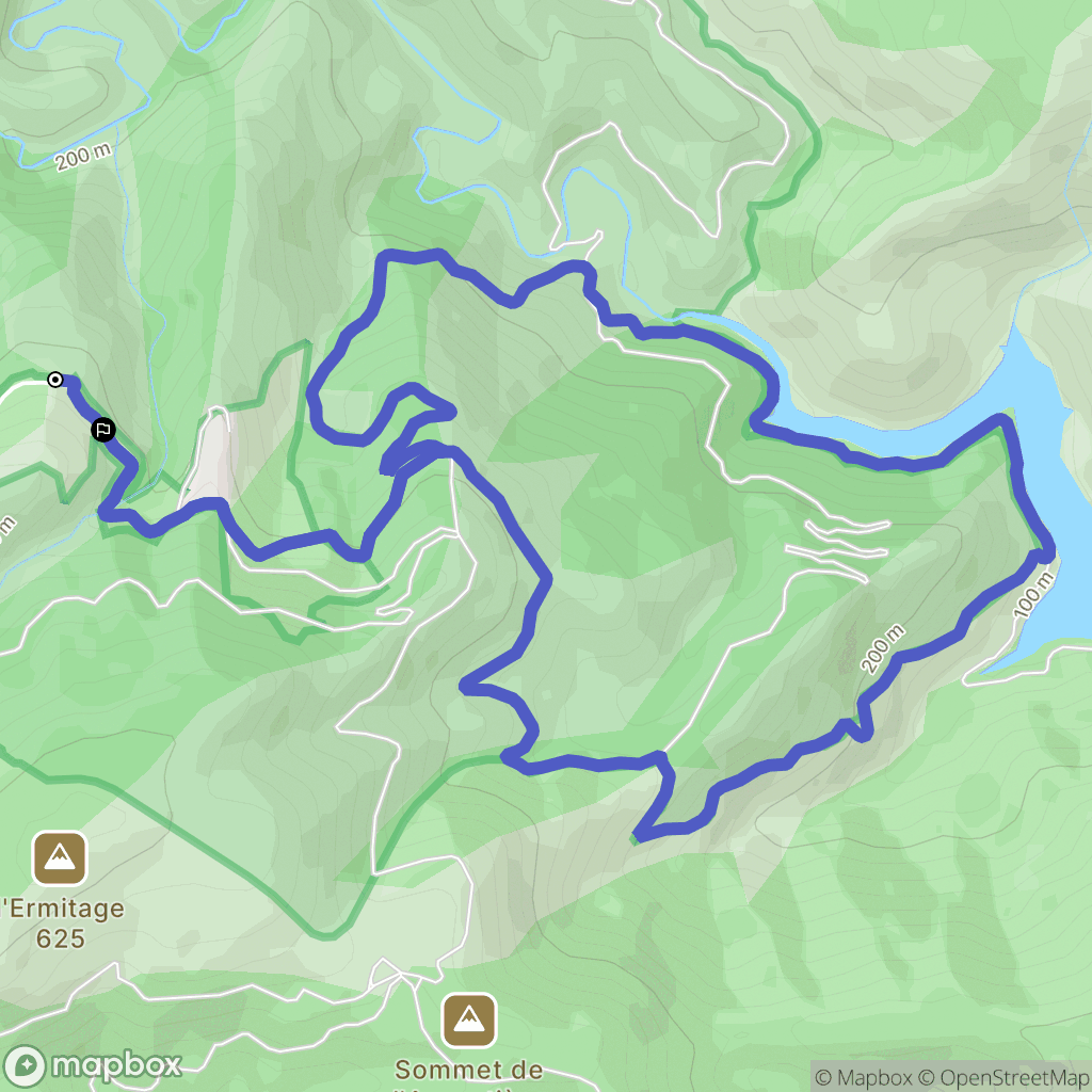 Collobrières : carte du parcours de randonnée - France