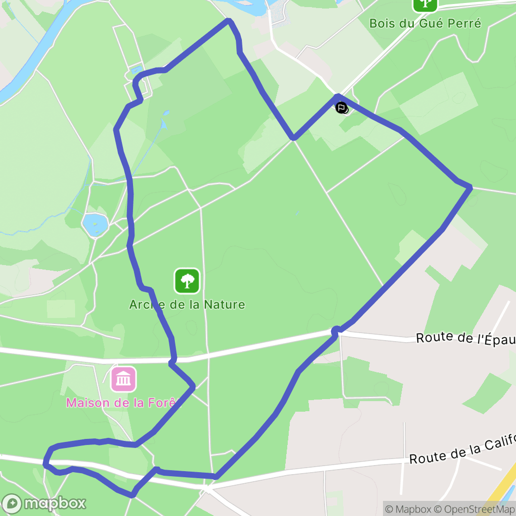 Yvré-l'Évêque : carte du parcours de randonnée - France
