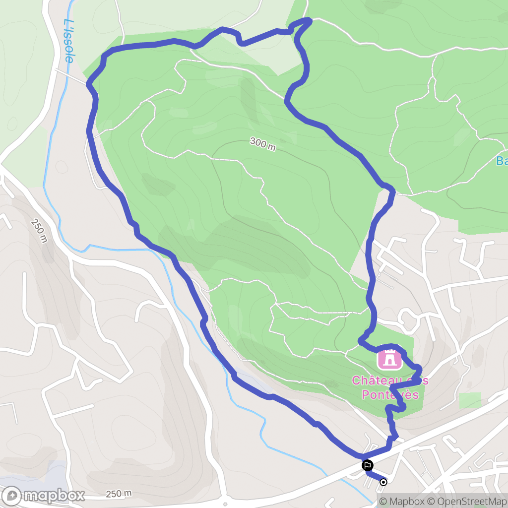 Flassans-sur-Issole : carte du parcours de randonnée - France