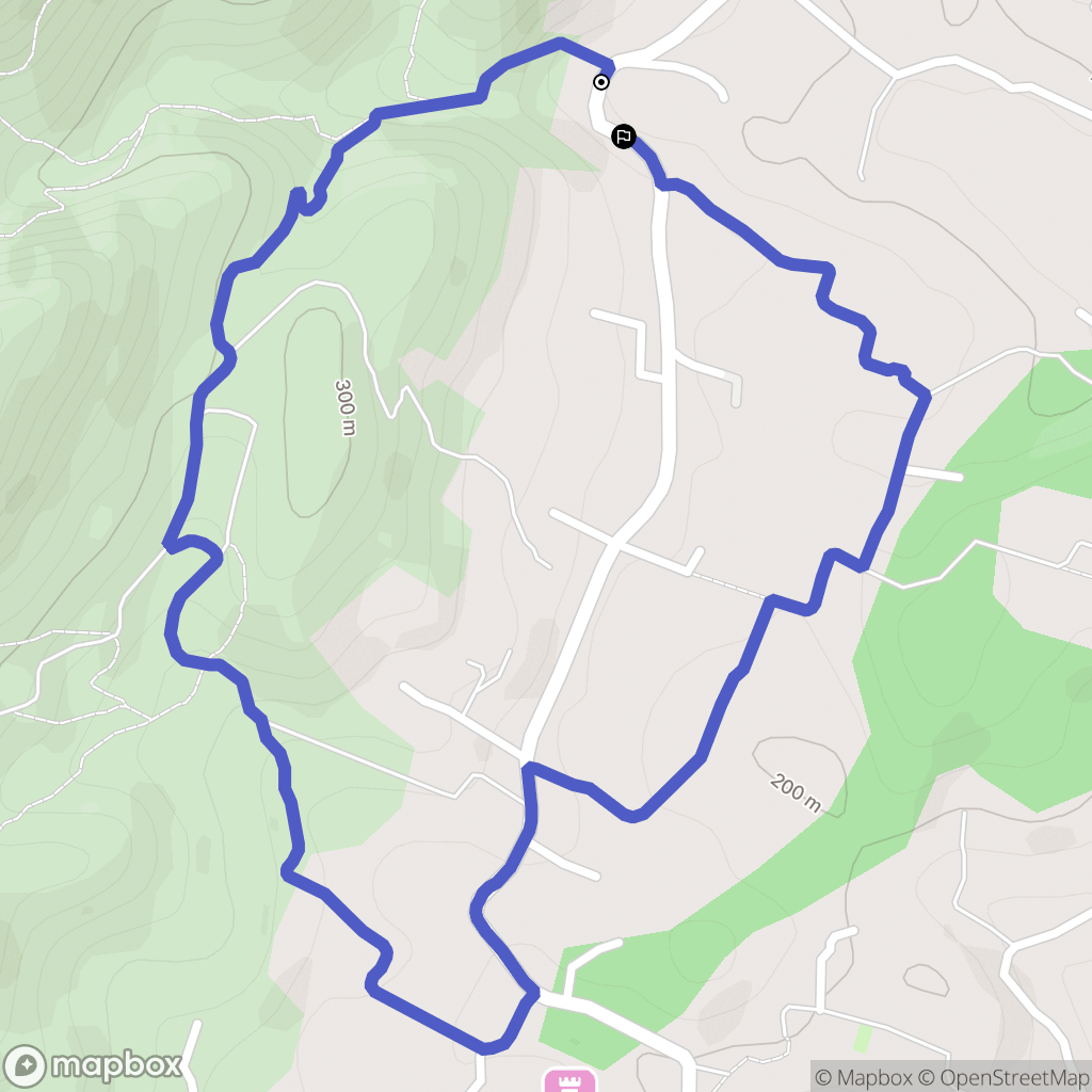 Roquevaire : carte du parcours de randonnée - France