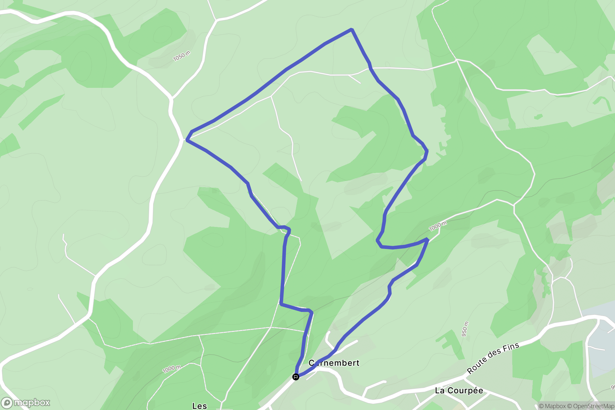 Villers-le-Lac : carte du parcours de randonnée - France