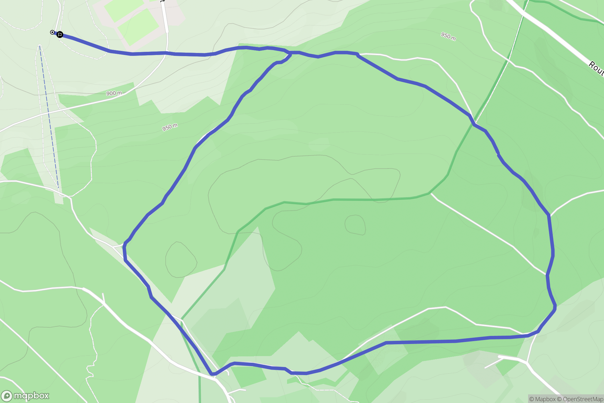 La Chaux : carte du parcours de randonnée - France