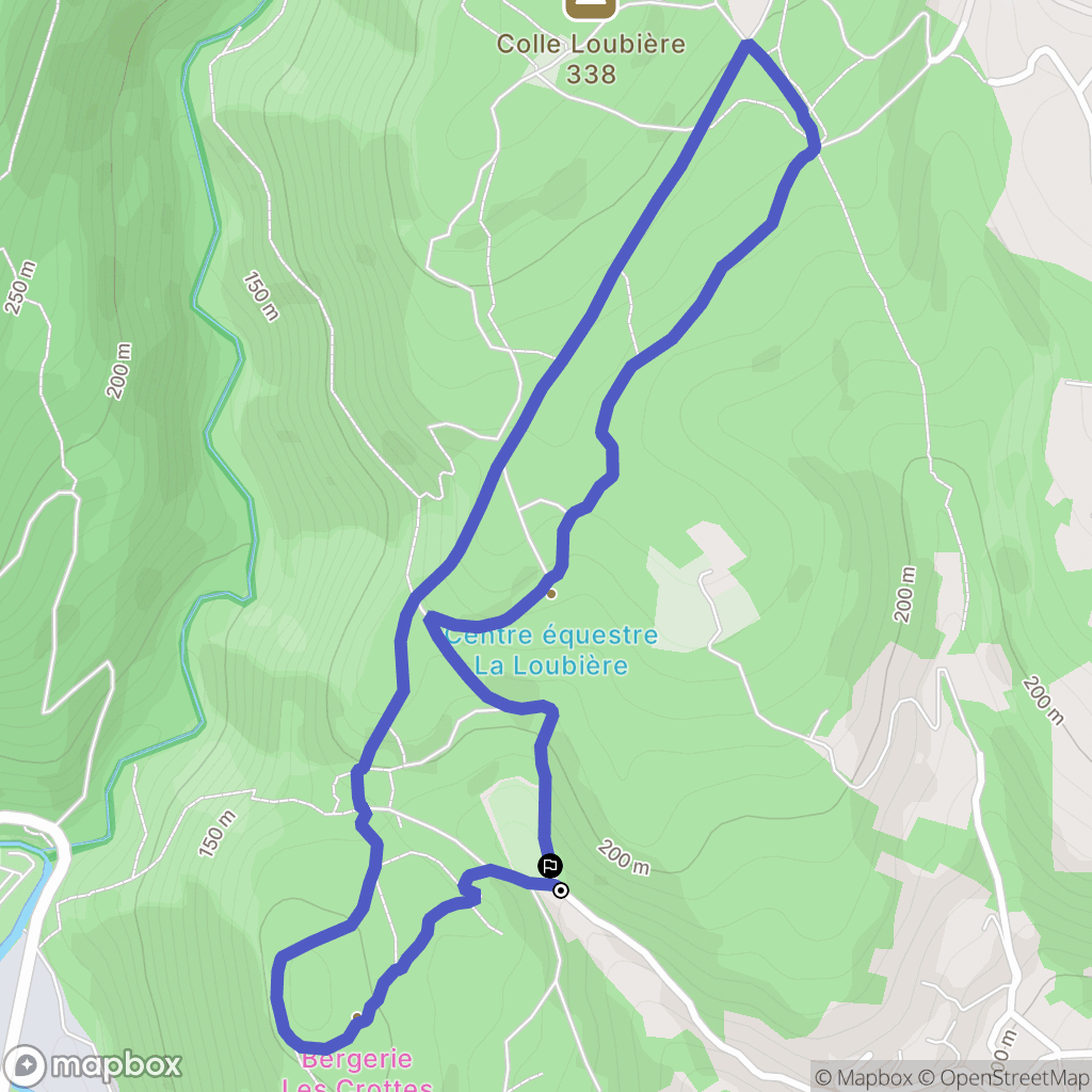 La Colle-sur-Loup : carte du parcours de randonnée - France