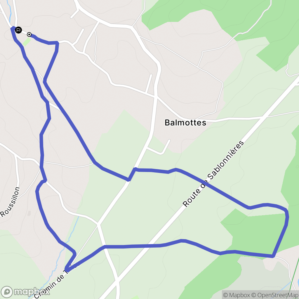 Courtenay : carte du parcours de randonnée - France