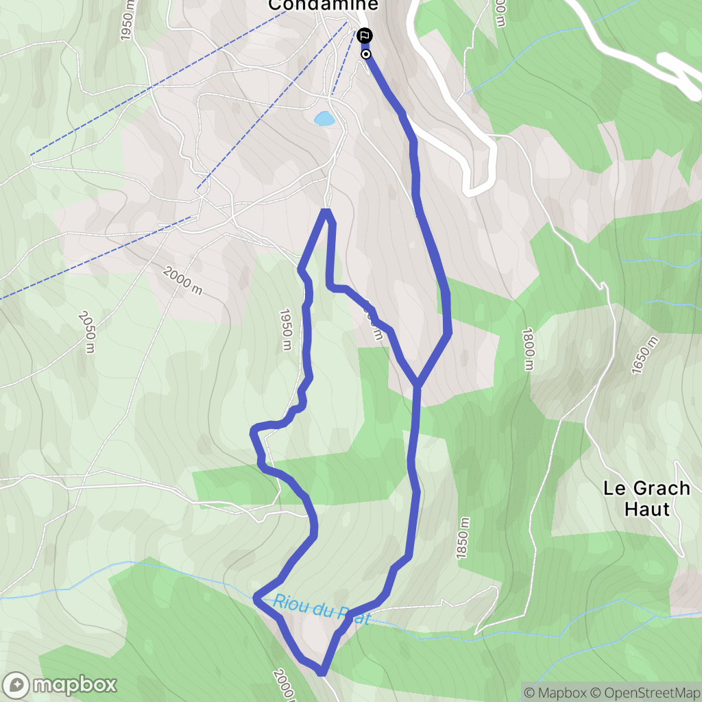 Sainte-Anne-la-Condamine : carte du parcours de randonnée - France